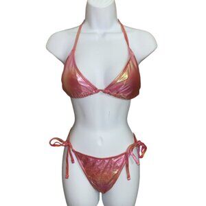 Sz.L*NWOT*2 Pc. Pink Holographic Bikini